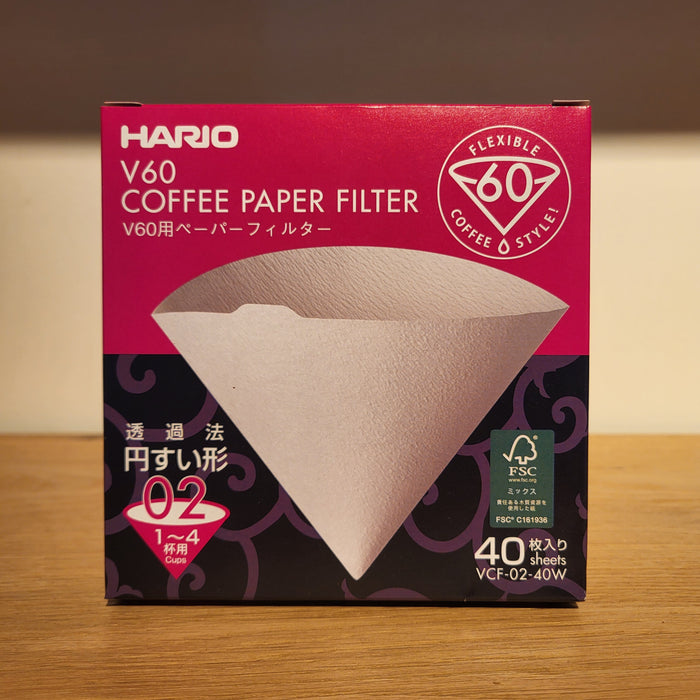 Hario V60 02 Boxed Paper Filters 40pcs