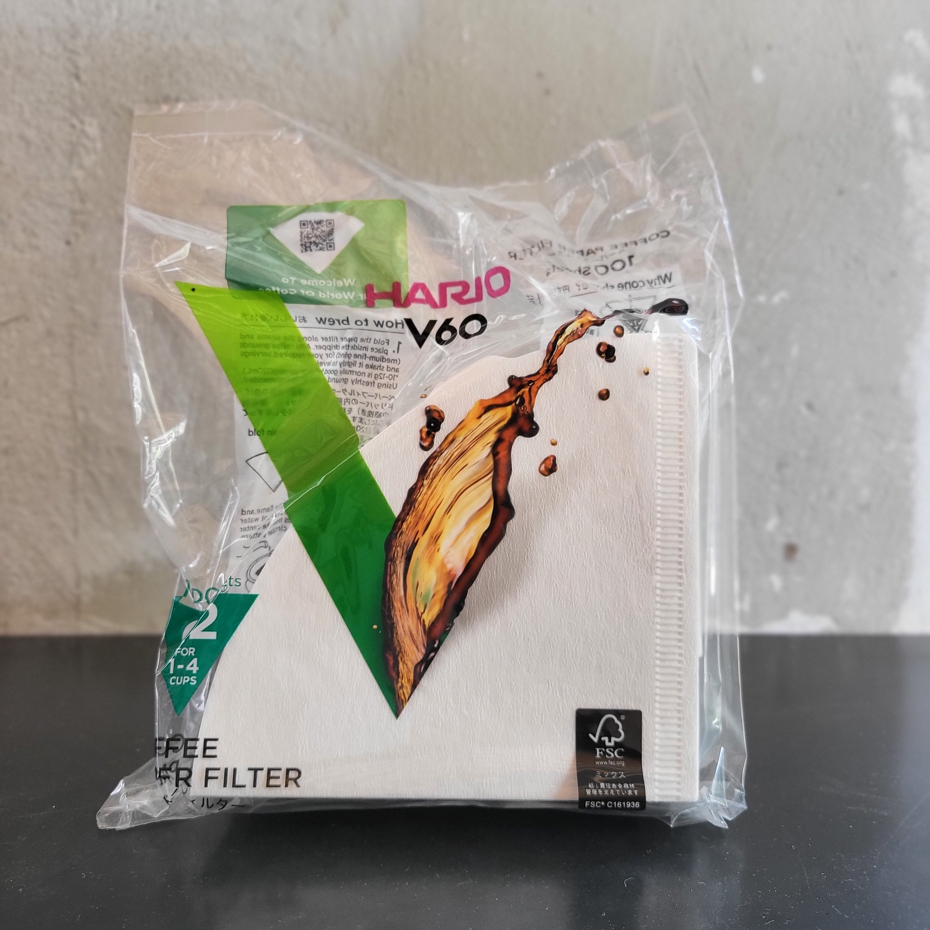 Hario V60 02 Bagged Paper Filters 100pcs